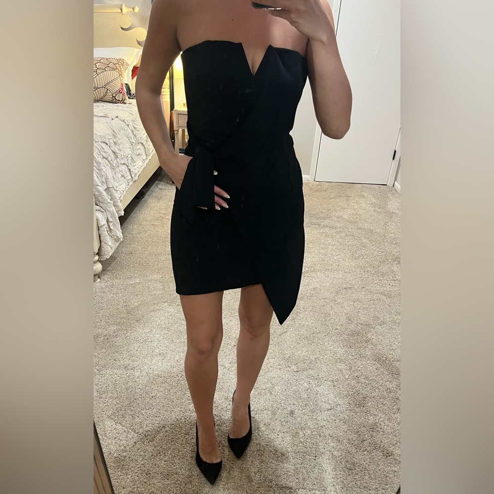 Strapless Black Cocktail Dress